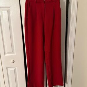 Old Navy Red Wide-Leg Trousers